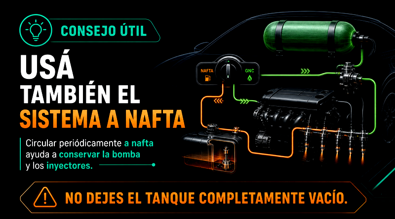 Consejo para usar periódicamente el sistema a nafta